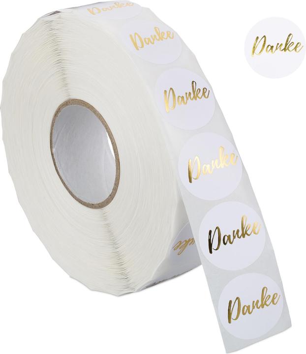 Produktbild Relaxdays 2500x Danke-Aufkleber (2500 Sticker)