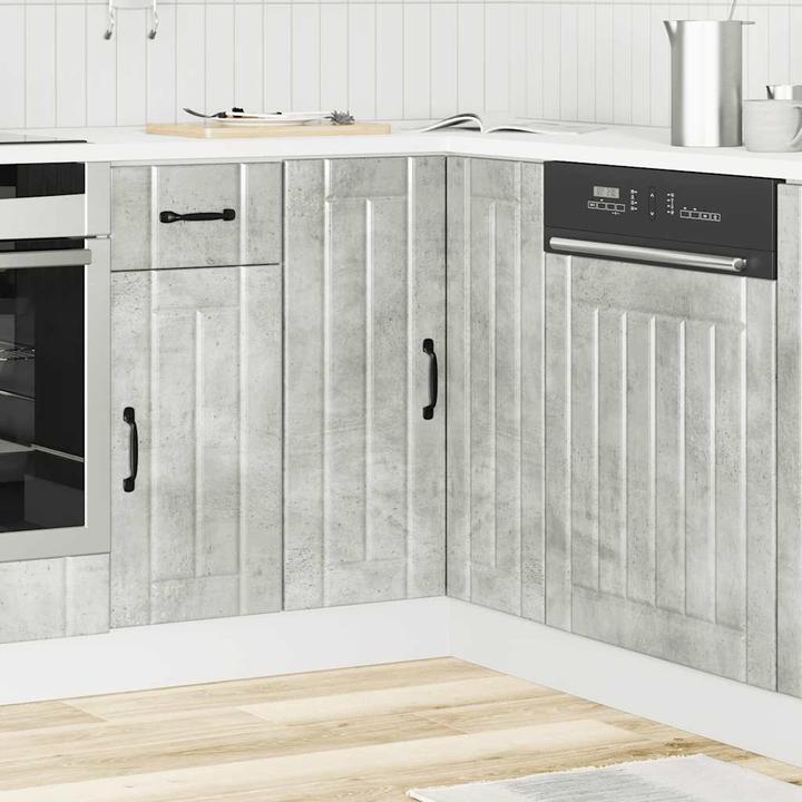 Productafbeelding VidaXL Keuken hoekonderkast Lucca Beton grijs Materiaal hout Hoekonderkast