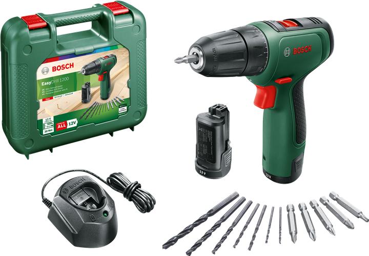 EasyDrill 1200, 2 accu's PBA 12 V 1,5 Ah O-A, Lader