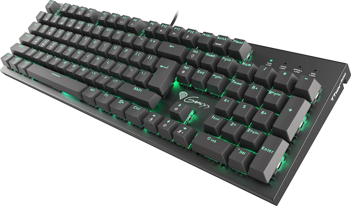 Actual product image Genesis NATEC NKG-0947 mechanical THOR 300 US, Green Backlight, USB, US layout (Eng. Int., Cable)
