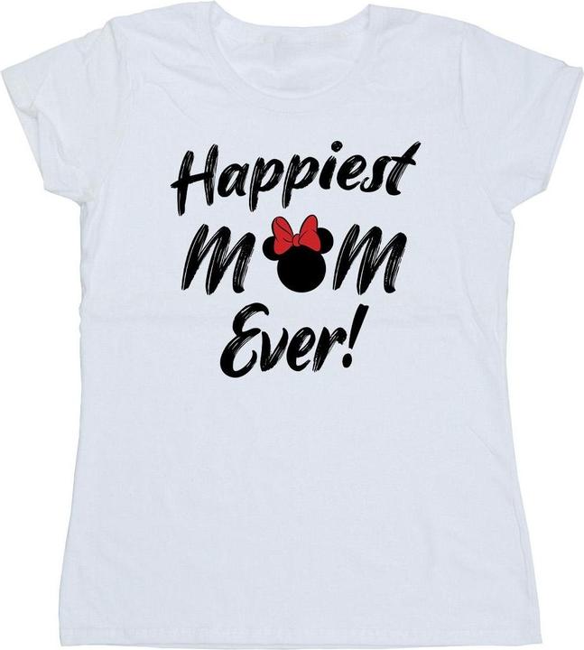 Actual product image Disney Womens/Ladies Minnie Mouse Happiest Mom Ever Cotton T-Shirt (S)