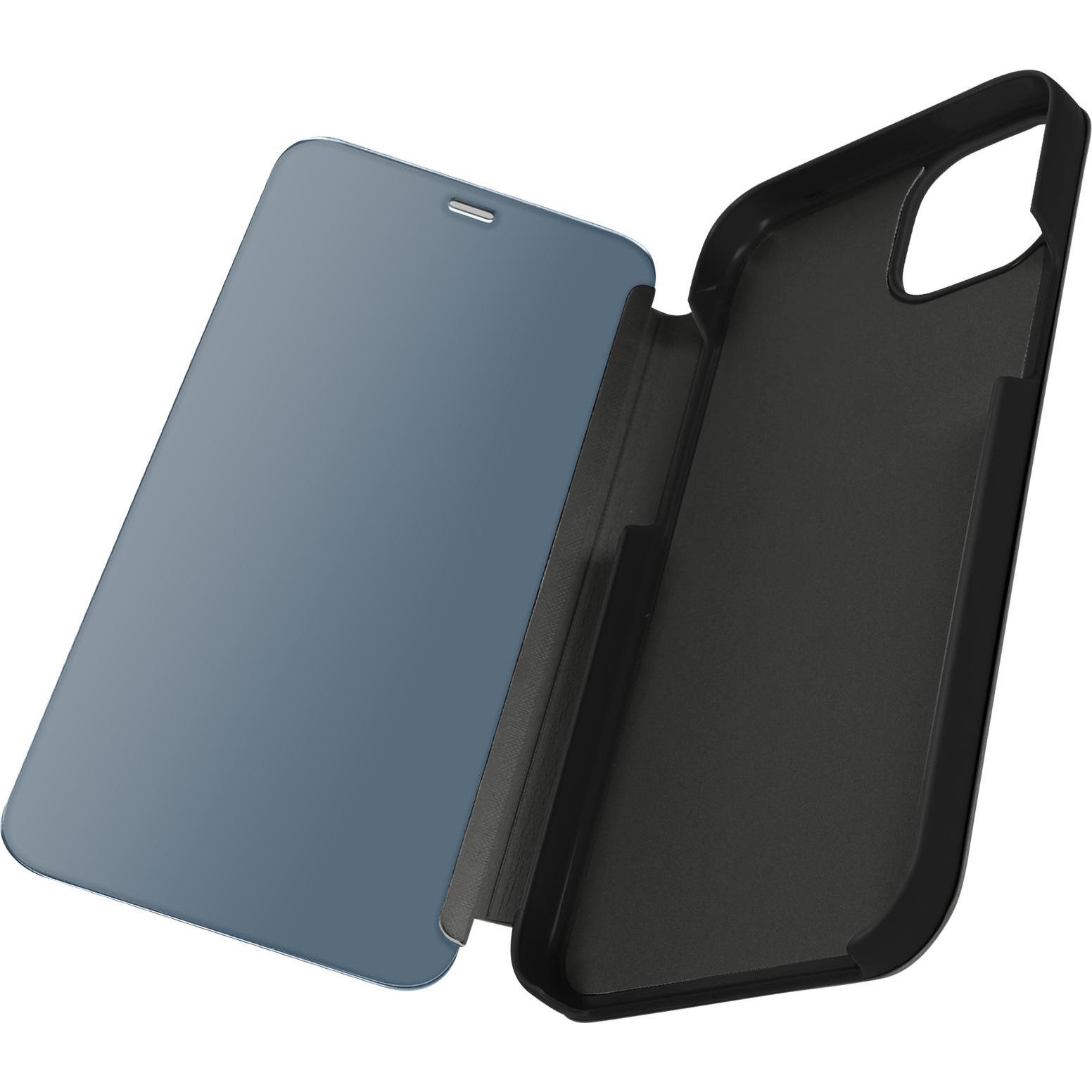 Avizar Clear View Standing Cover Series (Apple iPhone 15), Smartphone Hülle, Schwarz