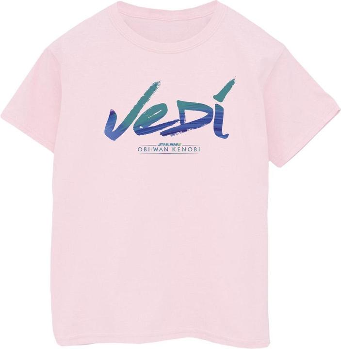 Actual product image Star Wars Boys Obi-Wan Kenobi Jedi Painted Font T-Shirt (128)