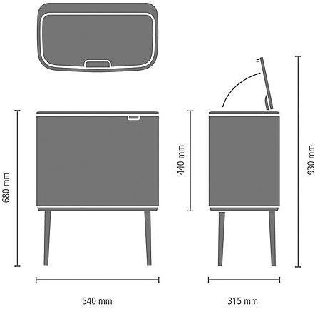 Produktbild Brabantia Abfallbehälter Bo Touch Bin 36 Liter (36 l)