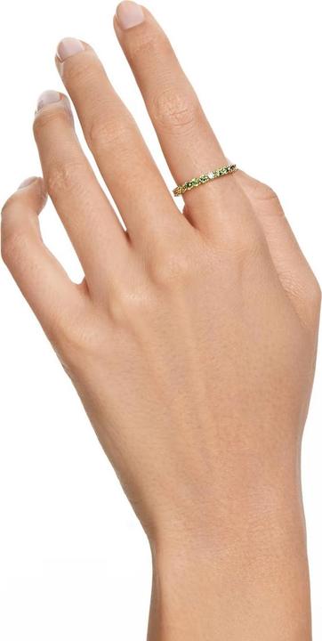 Actual product image Swarovski Matrix Ring Round Cut Green Gold (52)