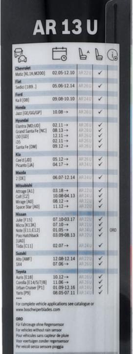 Produktbild Bosch Automotive WBA Aerotwin AR13U