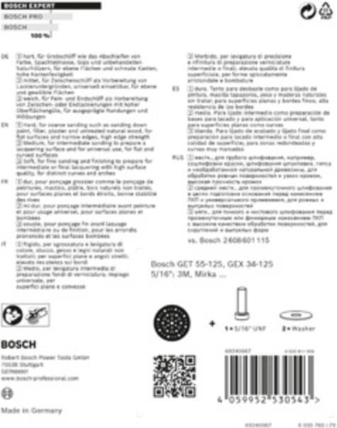 Produktbild Bosch Professional Zubehör EXPERT Multihole (EXPERT Multiloch) Universalstützteller, 125 mm, medium (Mittel)