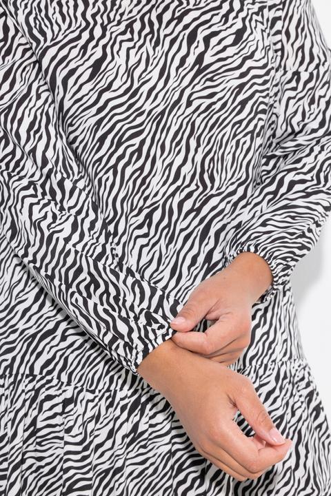 Produktbild Miamoda Midikleid, Zebramuster, Saumvolants (48)
