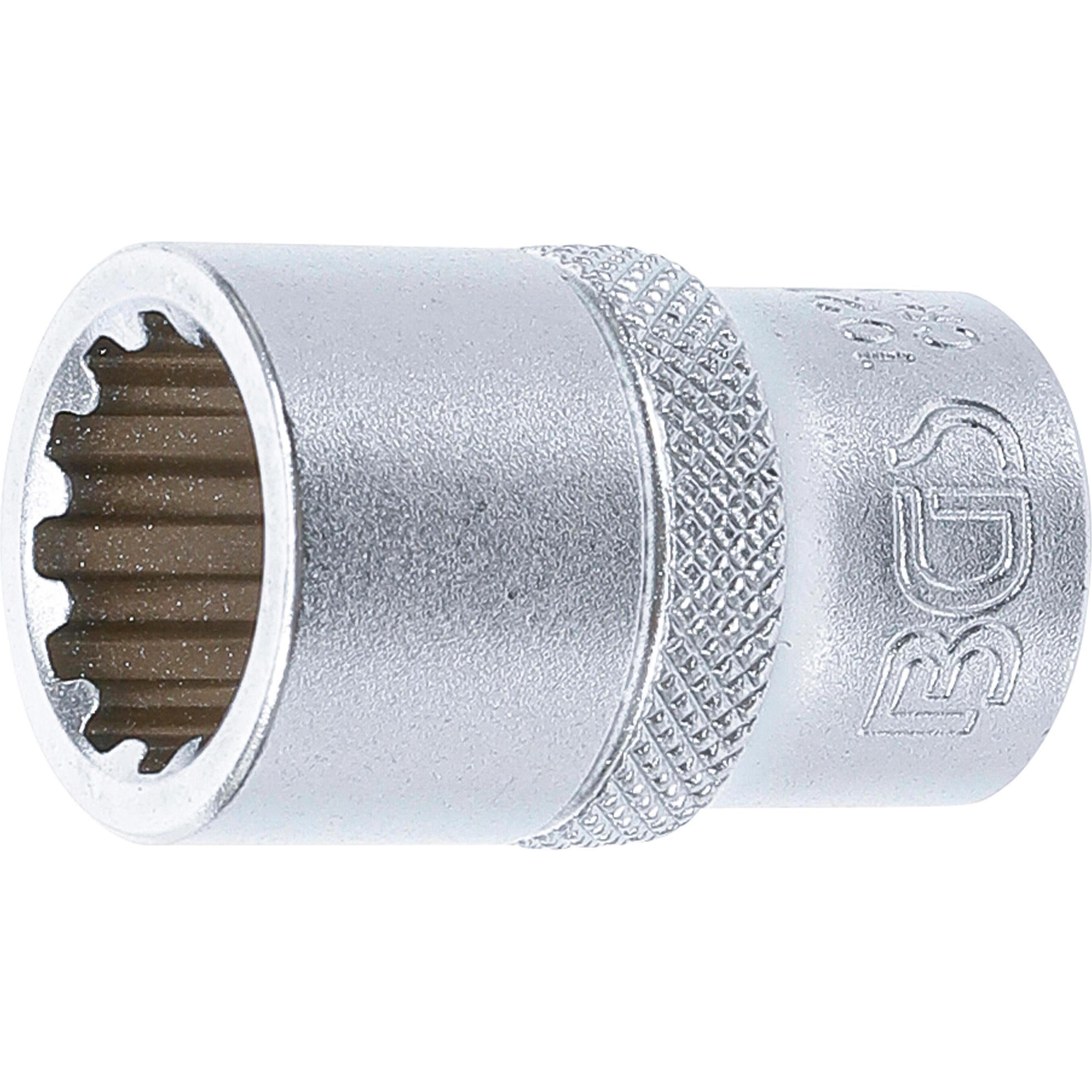 BGS, Steckschlüssel + Stecknuss, Steckschlüssel-Einsatz Gear Lock Antrieb Innenvierkant 12,5 mm (1/2") SW 15 mm (15 mm)
