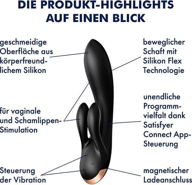 Actual product image Satisfyer Double Flex Rabbit Vibrator