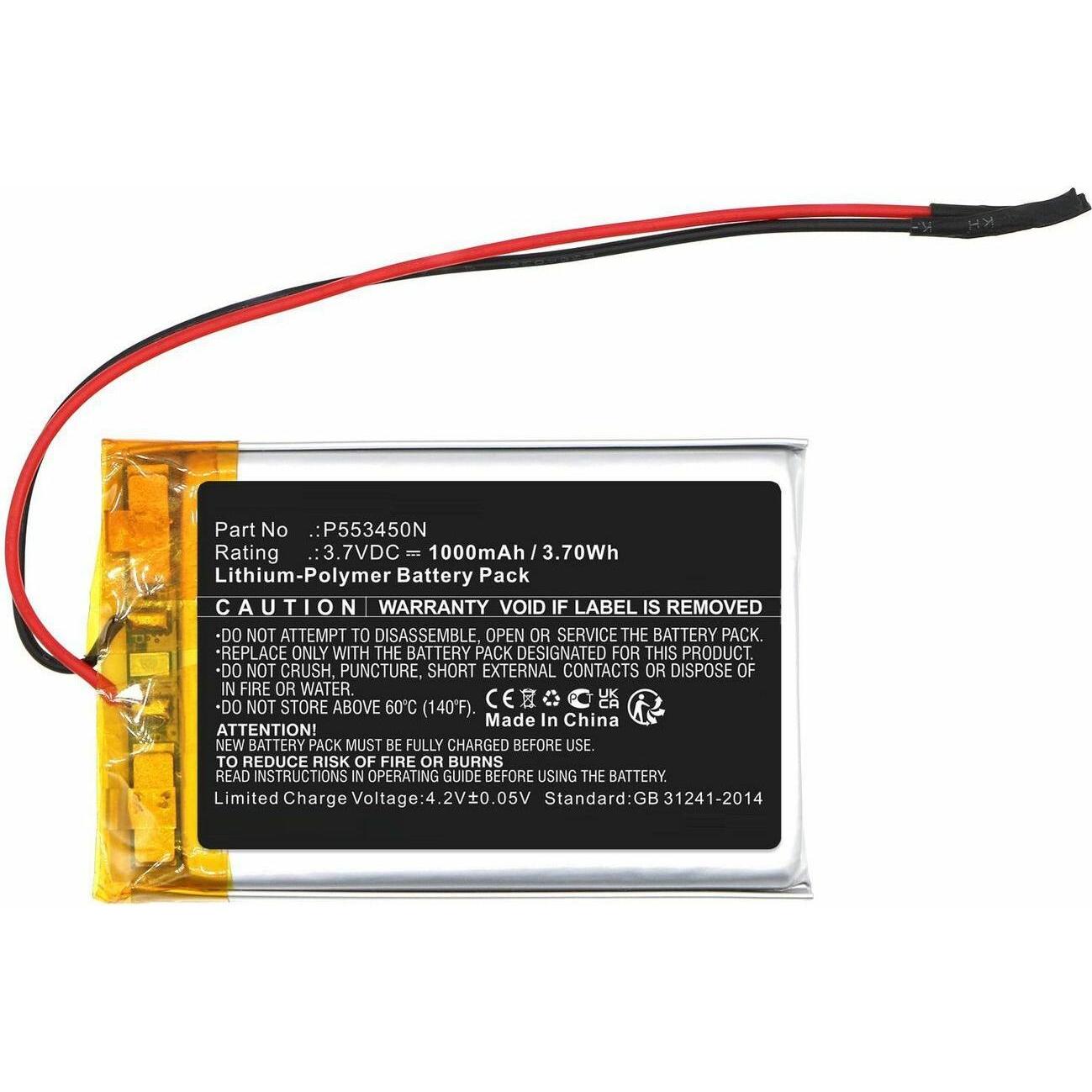 CoreParts Battery 3.7V 1000mAh 3.70Wh (1000 mAh), Notebook Akku