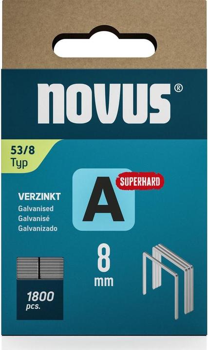 Produktbild Novus Feindrahtklammern A 53 8mm Super Hard