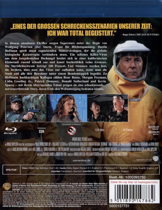 Produktbild Outbreak Lautlose Killer (Blu-ray, 1995, Deutsch, Spanisch, Französisch, Englisch)