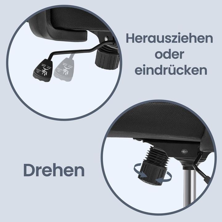 Produktbild Songmics Bürostuhl, OBN61BKV1 Stoff schwarz (47 - 57 cm)