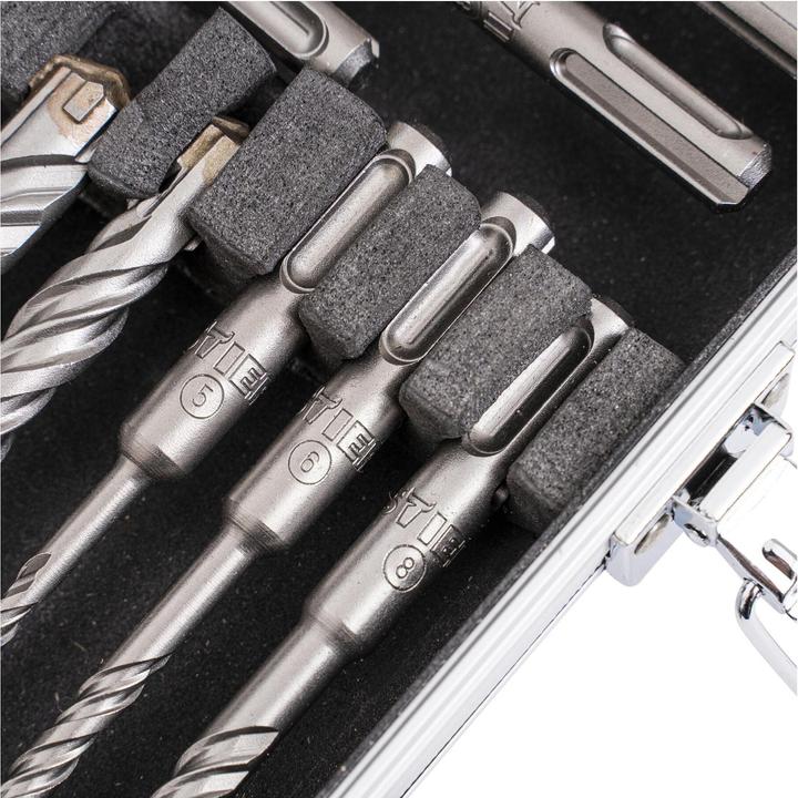 Image du produit Stier Jeu de forets et de burins SDS-Plus, 17 pièces (6 mm, 8 mm, 10 mm, 12 mm)