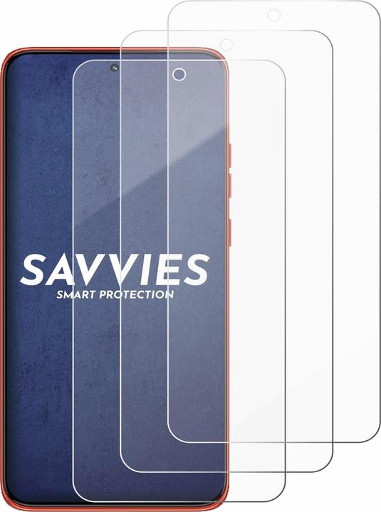 Actual product image Savvies 3x Smart Glass - 9H Hybrid Glass Screen Protector for Motorola Edge 60 Neo (3 pcs., Motorola Edge 60 Neo)