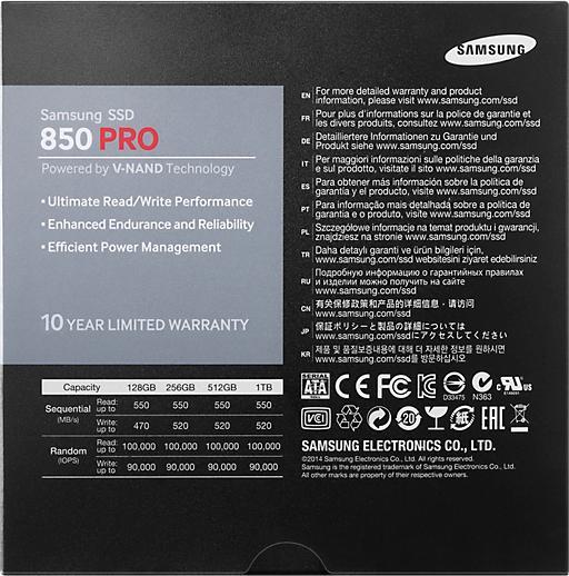 Actual product image Samsung 850 Pro (512 GB, 2.5")