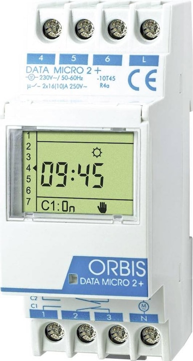 Produktbild Orbis Hutschienen Zeitschaltuhr DATA MICRO 2 + 230 V