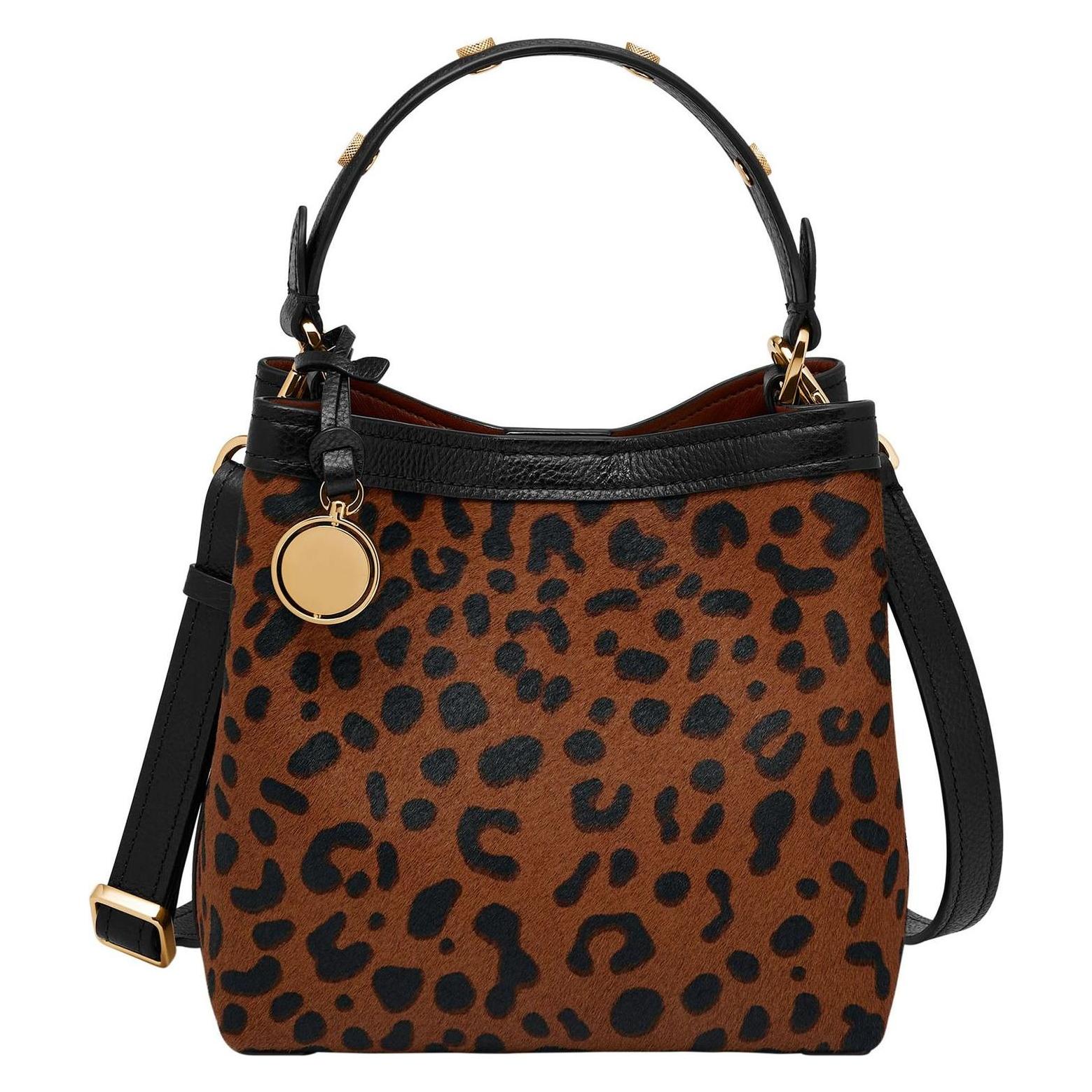 Fossil, Damen, Handtasche, Jessie Bucket Crossbody Bag, Braun