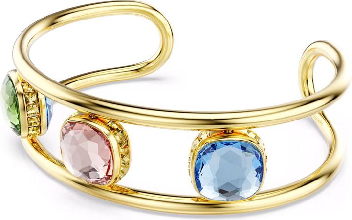 Produktbild Swarovski Chroma Armreif Kissenschliff Grün Gold (16.50 cm, Swarovski Metall)