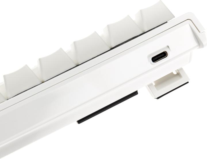 Actual product image Ducky One 2 Pro Mini White Edition Gaming Keyboard, RGB LED - Cherry Red (US) (USA, Cable)