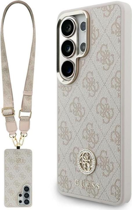 Image du produit Guess Etui 4G Big Rhinestone Triangle Strap MagSafe pour Samsung Galaxy S26 Ultra rose (Samsung Galaxy S26 Ultra)