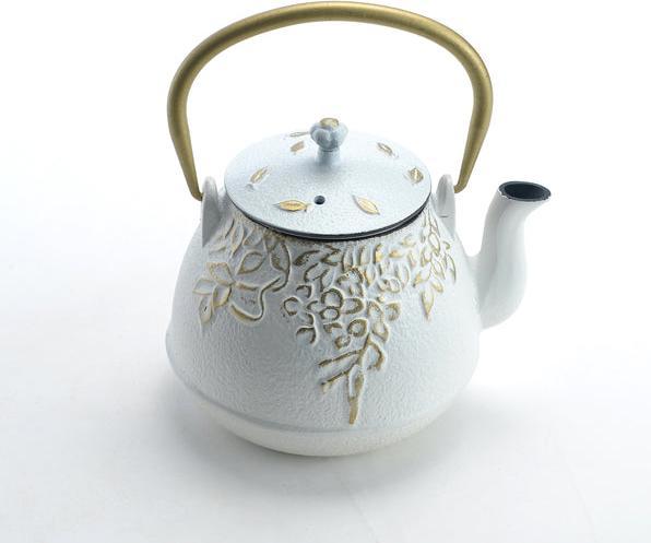 Fischer² Gusseisen Teekanne weisser Moschus (0.90 l)