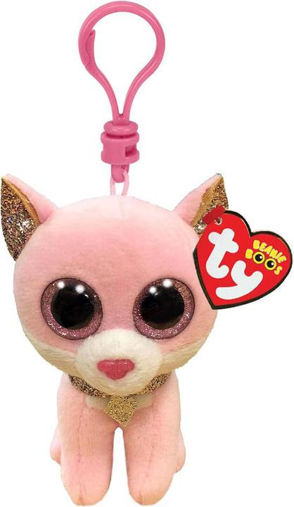 Productafbeelding Ty Beanie Boo's Clip Fiona Roze Kat (10 cm)