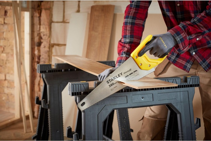 Produktbild Stanley Handsäge Sharpcut (15"/380 mm, Fuchsschwanz mit 11 Zähne/Inch für feines Arbeiten, doppelt g