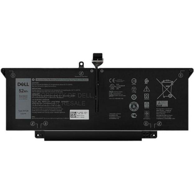 Dell Battery, 52WHR, 4 Cell (4 Zellen, 6500 mAh), Notebook Akku, Schwarz