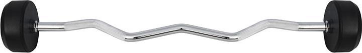 Actual product image HMS GSL50 fixed barbell/rubberised broken bar 50 kg