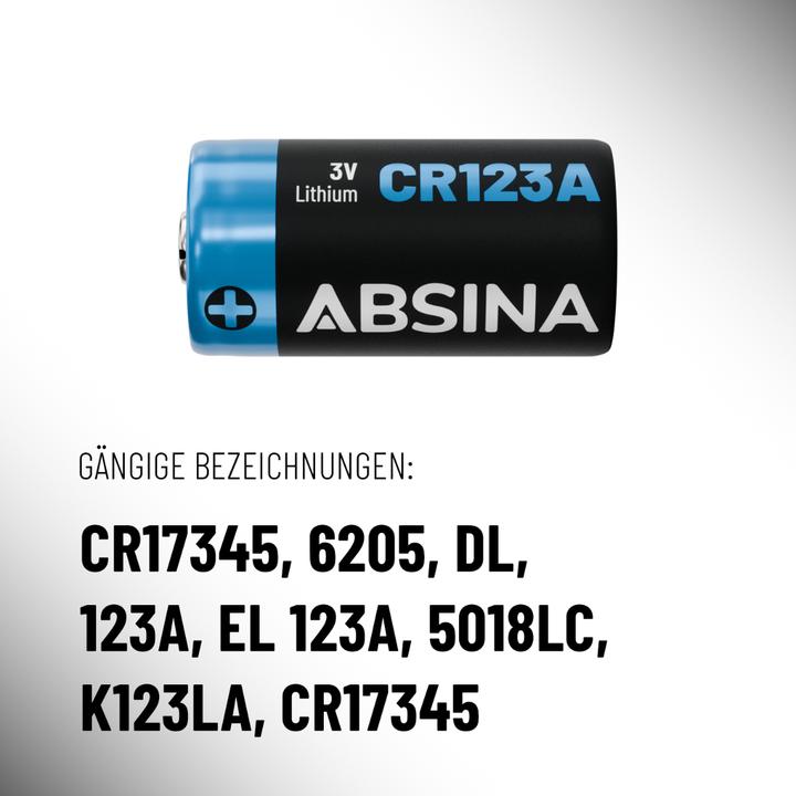 Productafbeelding Absina CR123A 4 stuks (4 Pcs., RCR123A, 1300 mAh)