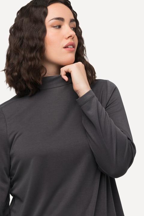 Immagine prodotto Ulla Popken Maglia classica in misto modal con collo alto e maniche lunghe (54)