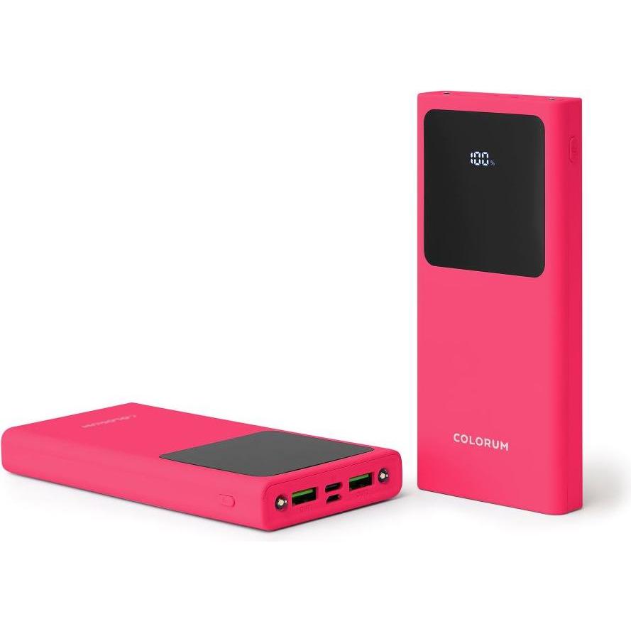 Thumbnail - Forever COLORUM Powerbank 10 000 mAh CPB10-02 xMagenta (10000 mAh, 22.50 W), Powerbank, Rot