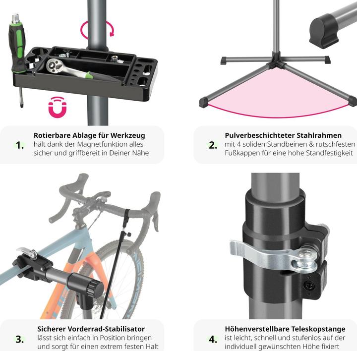 Actual product image tectake Bicycle mounting stand