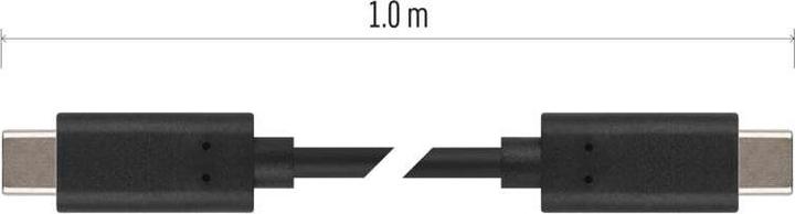 Immagine prodotto Emos USB Kabel 2.0 C Stecker - USB C Stecker 1m, schwarz (1 m, USB 2.0, 100 W)