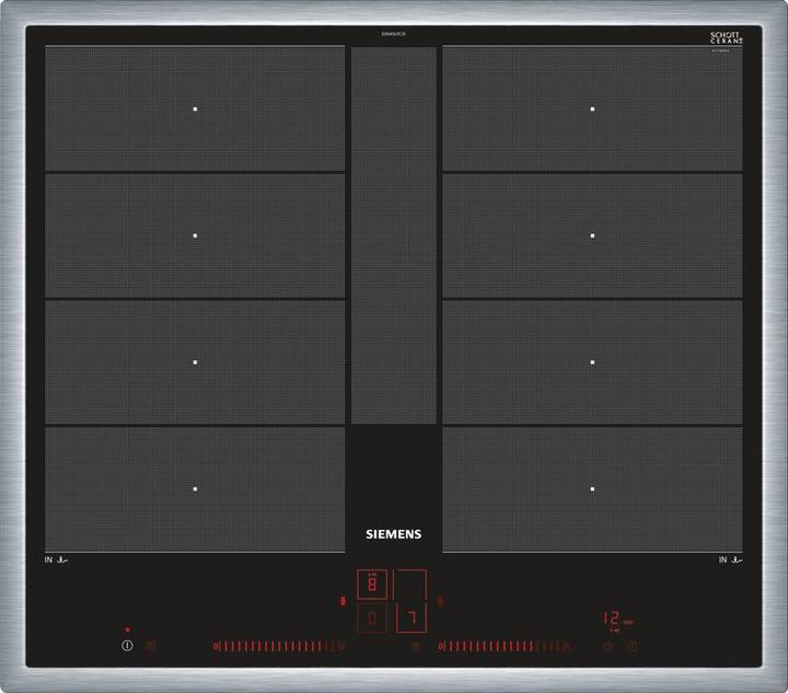 Siemens EX645LYC1E + HZ9CF240, induction hob, pan, EX96VIS3