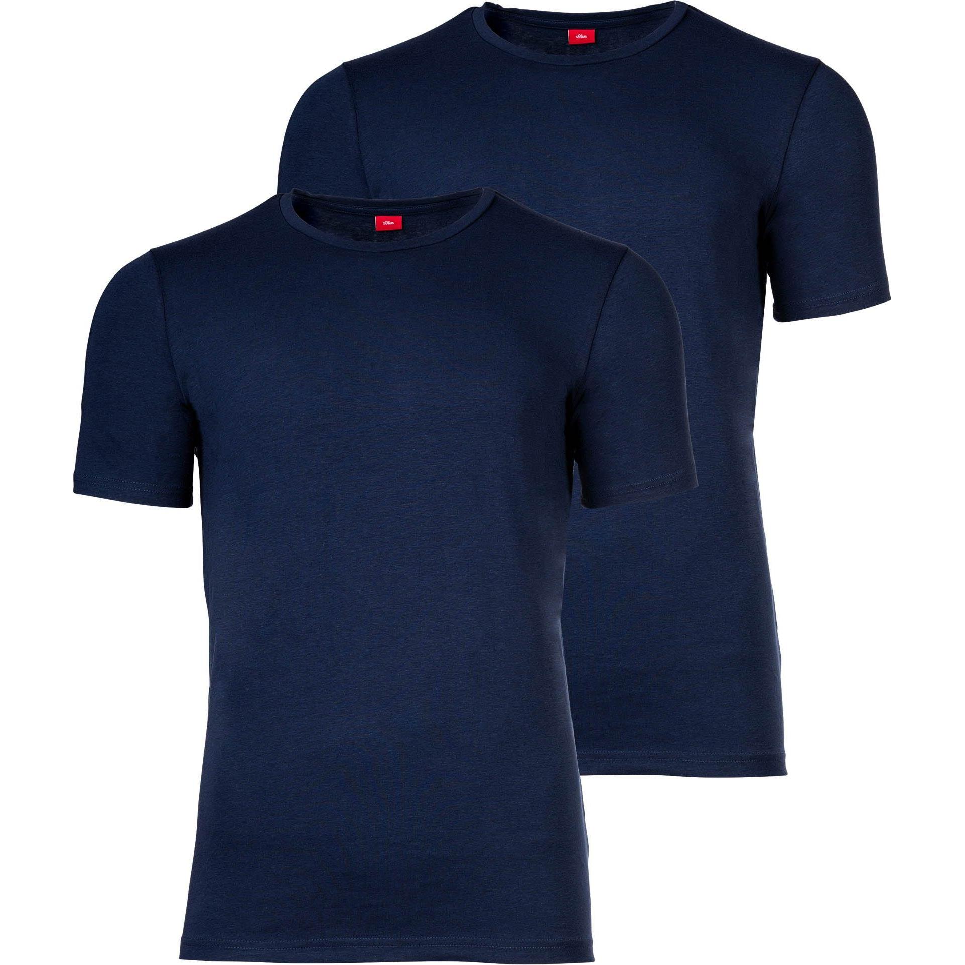 S.Oliver, Herren, Shirt, T-Shirt Casual Figurbetont, Blau, (S)