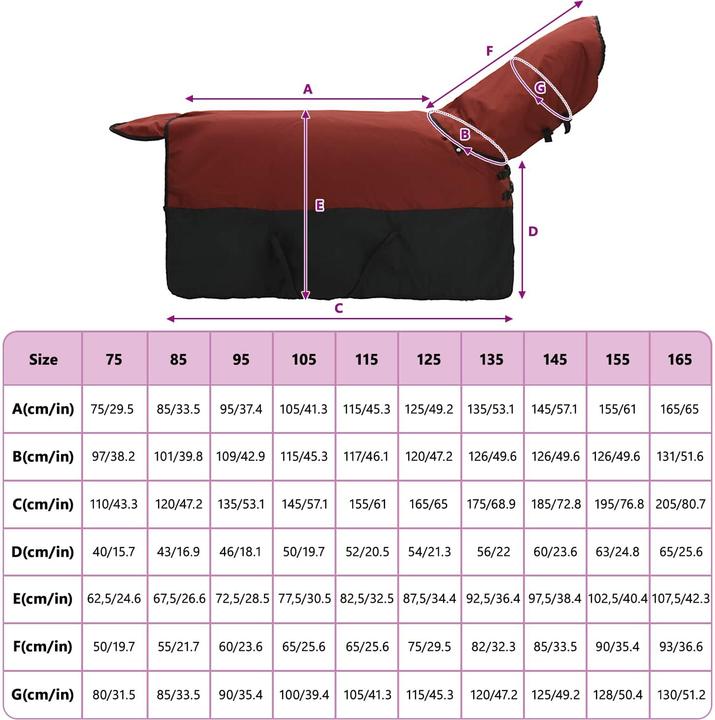 Produktbild vidaXL Pferdedecke (145 cm)