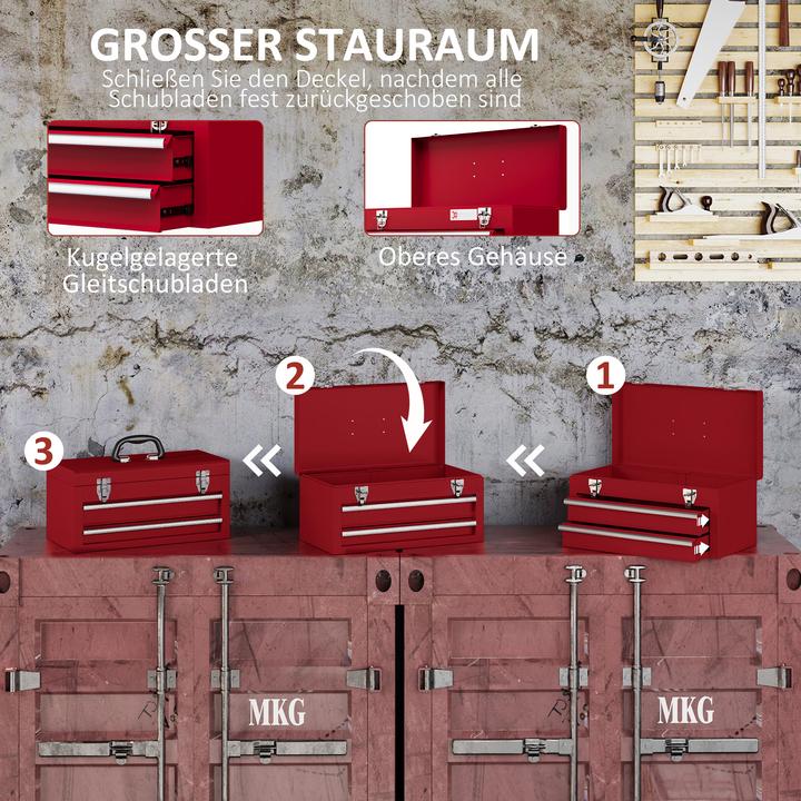 Actual product image Durhand Werkzeugkiste Stahl Rot