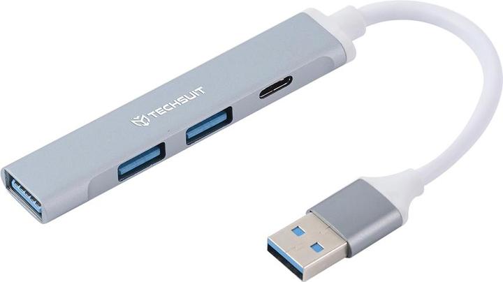 Immagine prodotto Techsuit - Docking Station PolarisBridge 4 in 1 (H19) - USB to 3x USB 3.0, 1x Type-C - Gray/White (USB-C, 4 porte)