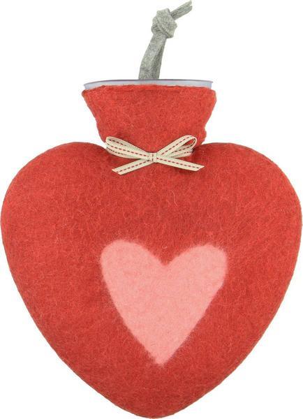 Actual product image Dorothee Lehnen Bouillotte coeur, 0.7 l, fraise (0.70 l, Bed flask with cover)