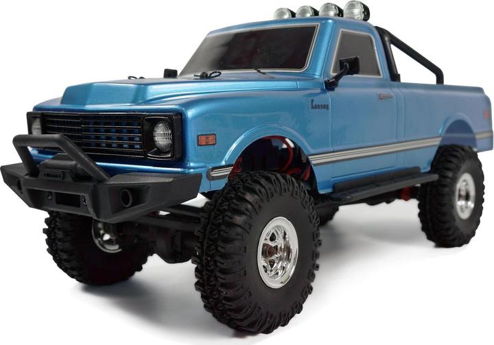 Produktbild Amewi AMXRock AM18 Elektro Brushed Crawler 4WD 1:18 RTR Pick-Up blau (RTR Ready-to-Run)
