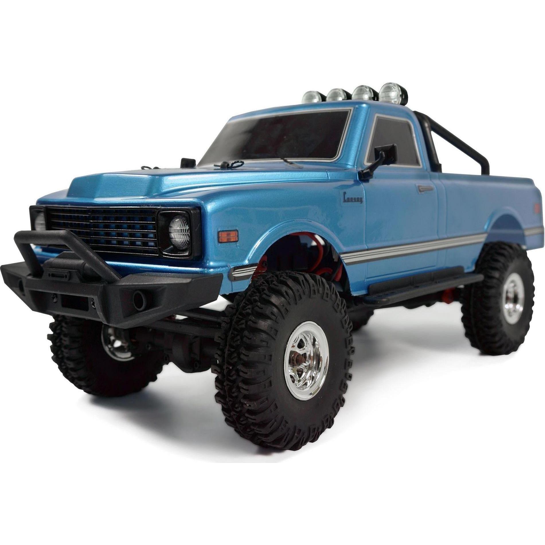 Amewi AMXRock AM18 Elektro Brushed Crawler 4WD 1:18 RTR Pick-Up blau (RTR Ready-to-Run)