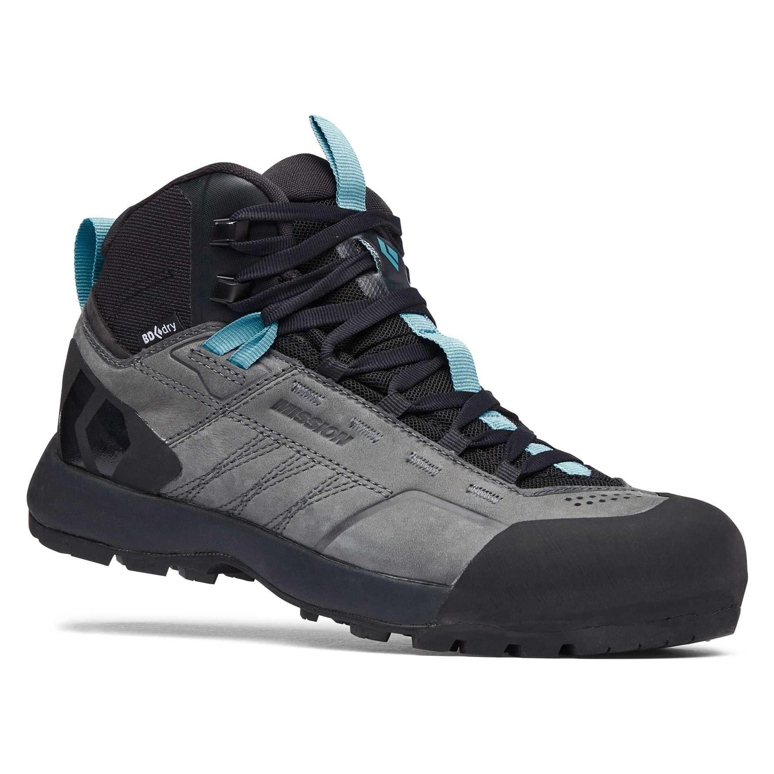 Black Diamond, Damen, Wanderschuhe, W Missn Lthr Mid Wp Apch Shoes (39.5), Grau