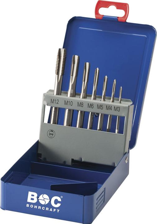 Image du produit Bohrcraft Jeu de tarauds M3-M12 HSS-E Co5 à rainures droites 7 pcs.