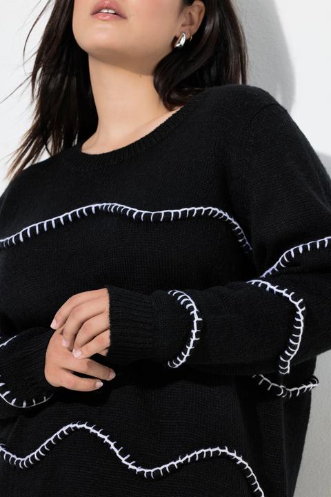Actual product image Angel of Style Pullover, Straight Fit, Wellenmuster (54)