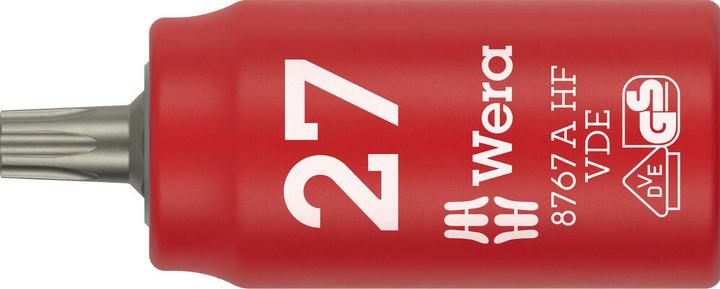 Actual product image Wera 8767 A VDE HF Torx Bitnuss 1/4, TX27