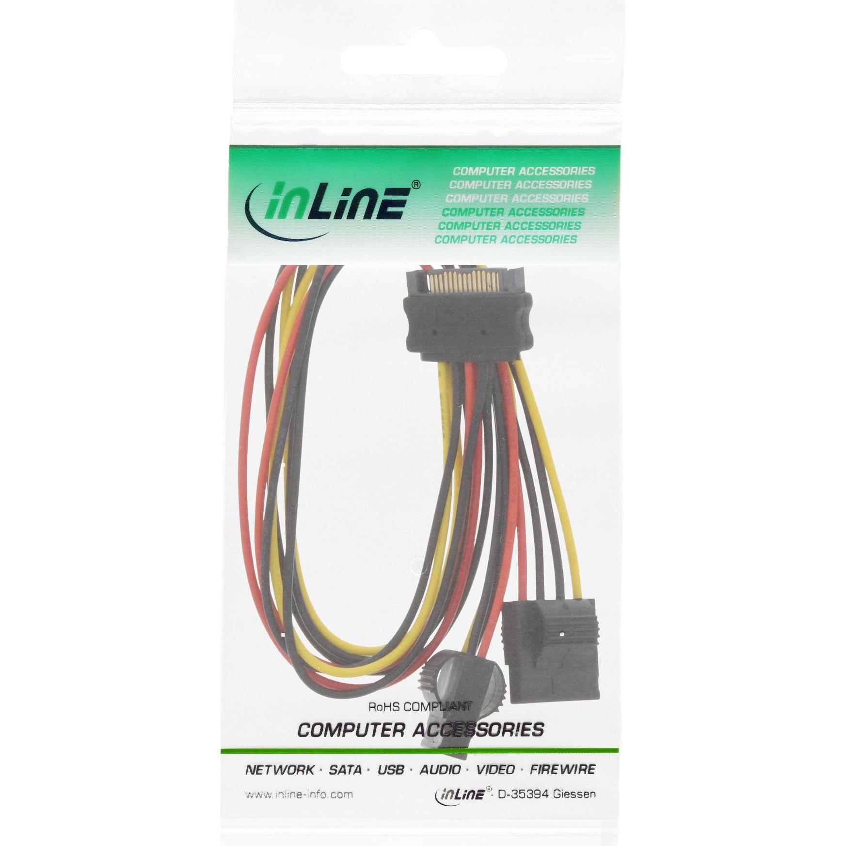 Thumbnail - InLine SATA Strom-Y-Kabel 4-Pol Molex, Interne Kabel (PC)