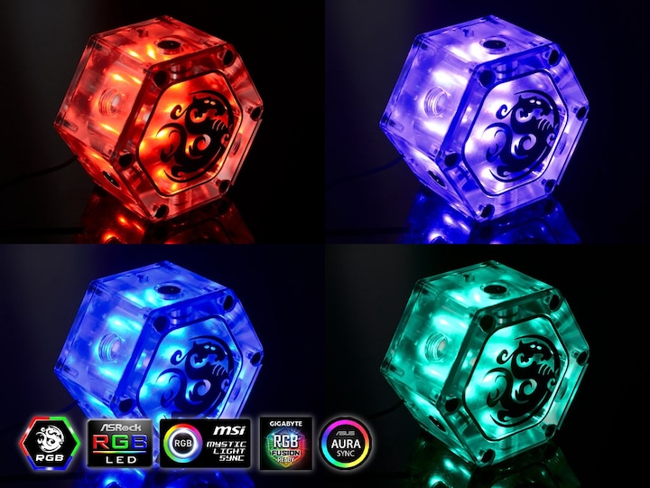 Immagine prodotto Bitspower Accessorio RGB esagonale per il serbatoio dell'acqua